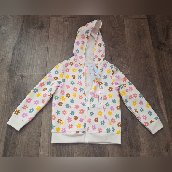 Cat & Jack Other - Cat & Jack Multicolor Floral Kids Zip Up Hoodie Size 5t NWT
